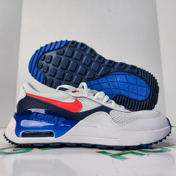 Nike Air Max SYSTM GS Youth White Bright Crimson Shoes Sneakers DQ0284-101